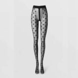 Burberry Women Crystal Letter Graphic Tights