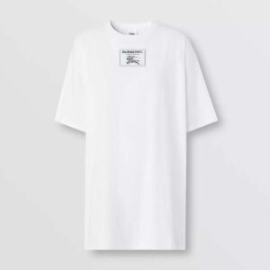 Burberry Women Prorsum Label Cotton T-shirt-White