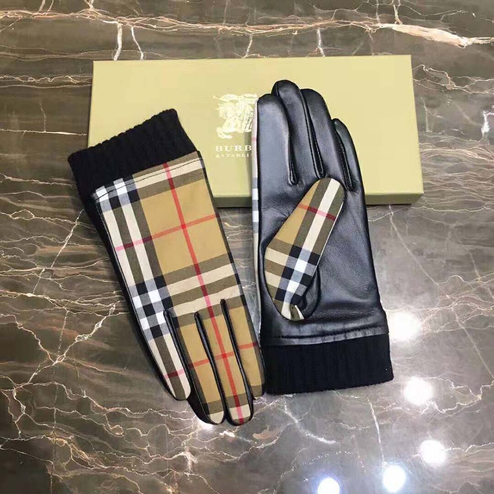 Burberry gloves womens best sale yellow