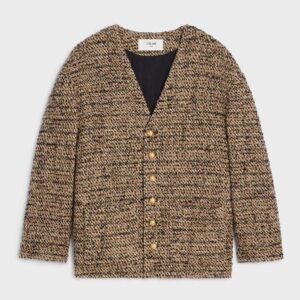 Celine Women Oversized Cardigan in Tweed