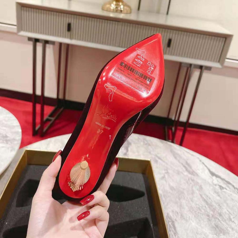 Christian Louboutin Women Lipbooty 100 mm Heel Height-Red