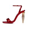 Christian Louboutin Women Lipstrass Queen 100 mm Heel Height-Red