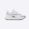 Dior Men B22 Sneaker White Technical Mesh with White and Silver-Tone Calfskin