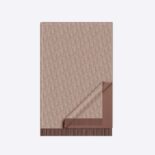 Dior Men Oblique Double-Sided Bblanket Beige Cashmere and Wool