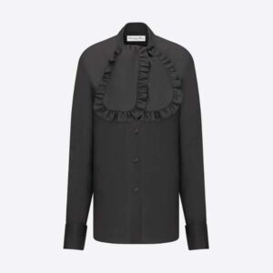 Dior Women Ascot Blouse Black Silk Twill