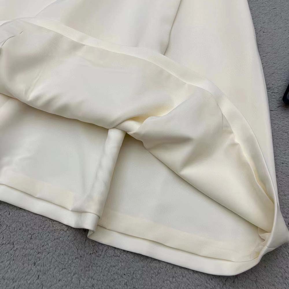 Dior Women Belted Short Dress White Wool and Silk 5 Dior Women Belted Short Dress White Wool and Silk - Image 5