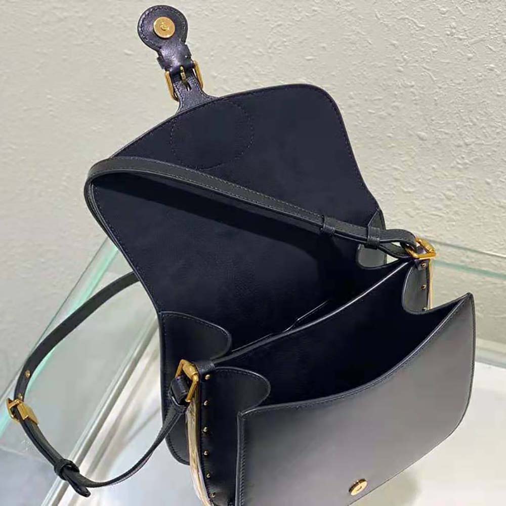 Dior Women Bobby Frame Bag Black Box Calfskin 7 Dior Women Bobby Frame Bag Black Box Calfskin - Image 7
