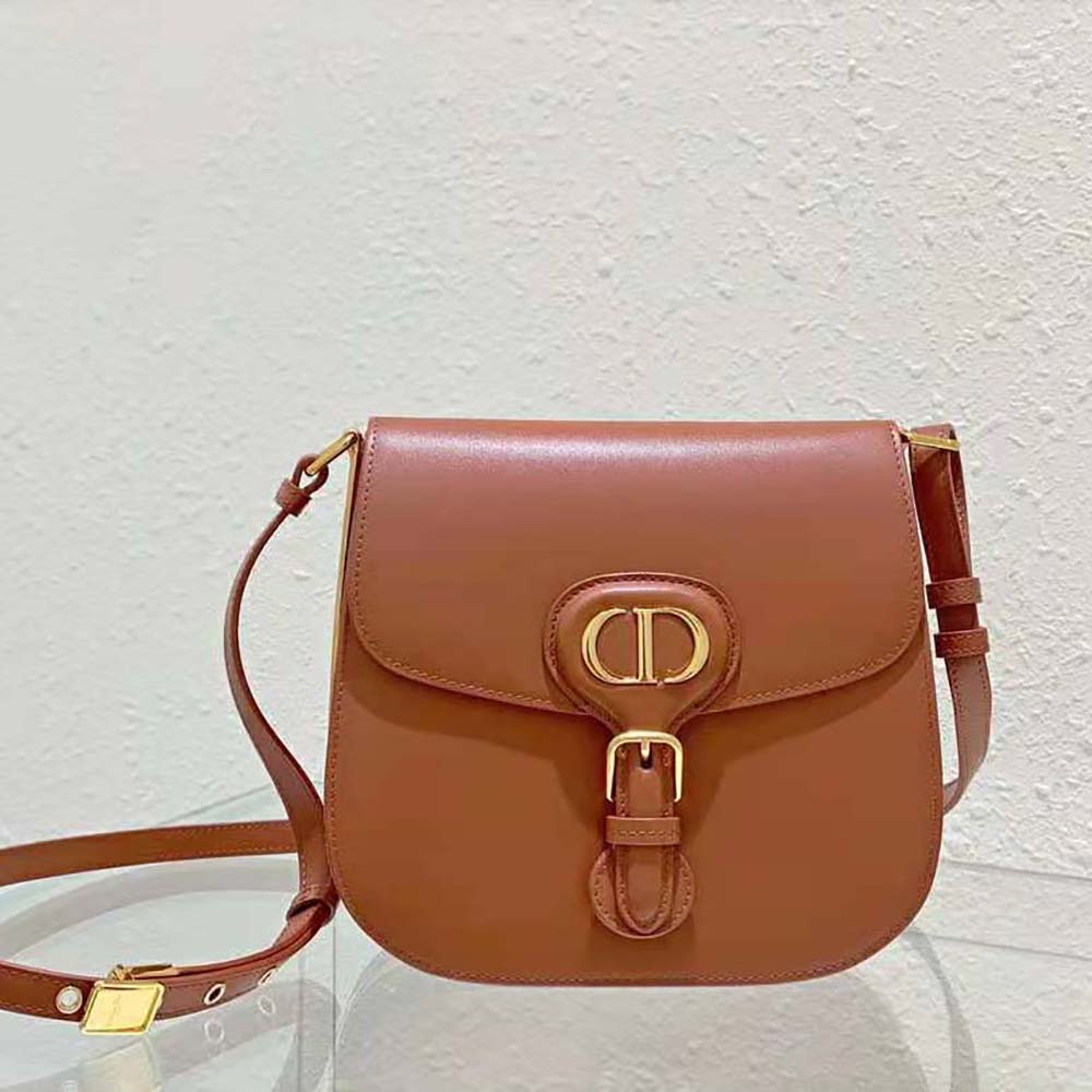 Dior Women Bobby Frame Bag Cognac-Colored Box Calfskin 2 Dior Women Bobby Frame Bag Cognac-Colored Box Calfskin - Image 2