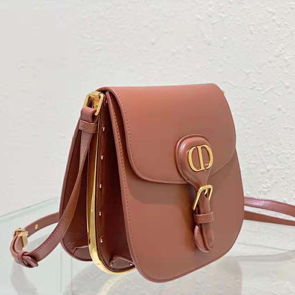 Dior Women Bobby Frame Bag Cognac-Colored Box Calfskin 4 Dior Women Bobby Frame Bag Cognac-Colored Box Calfskin - Image 4
