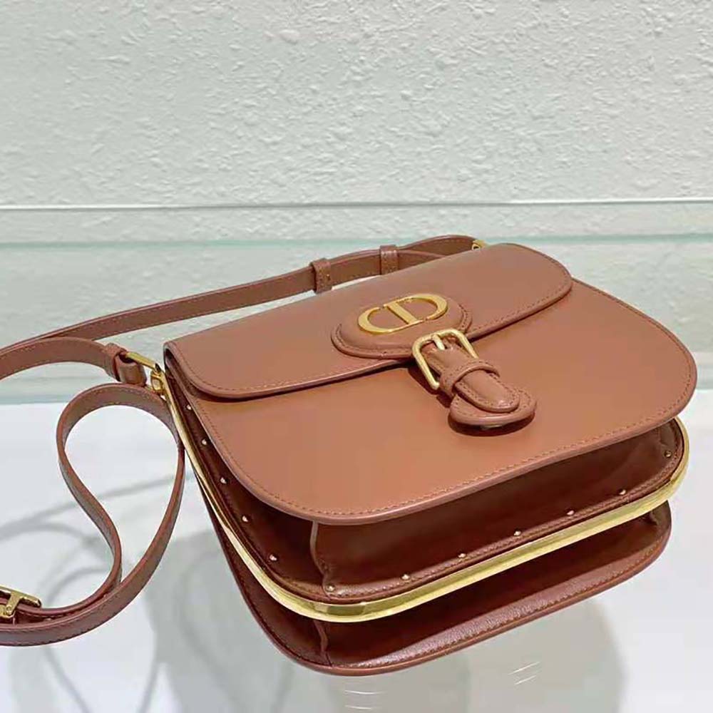 Dior Women Bobby Frame Bag Cognac-Colored Box Calfskin 7 Dior Women Bobby Frame Bag Cognac-Colored Box Calfskin - Image 7
