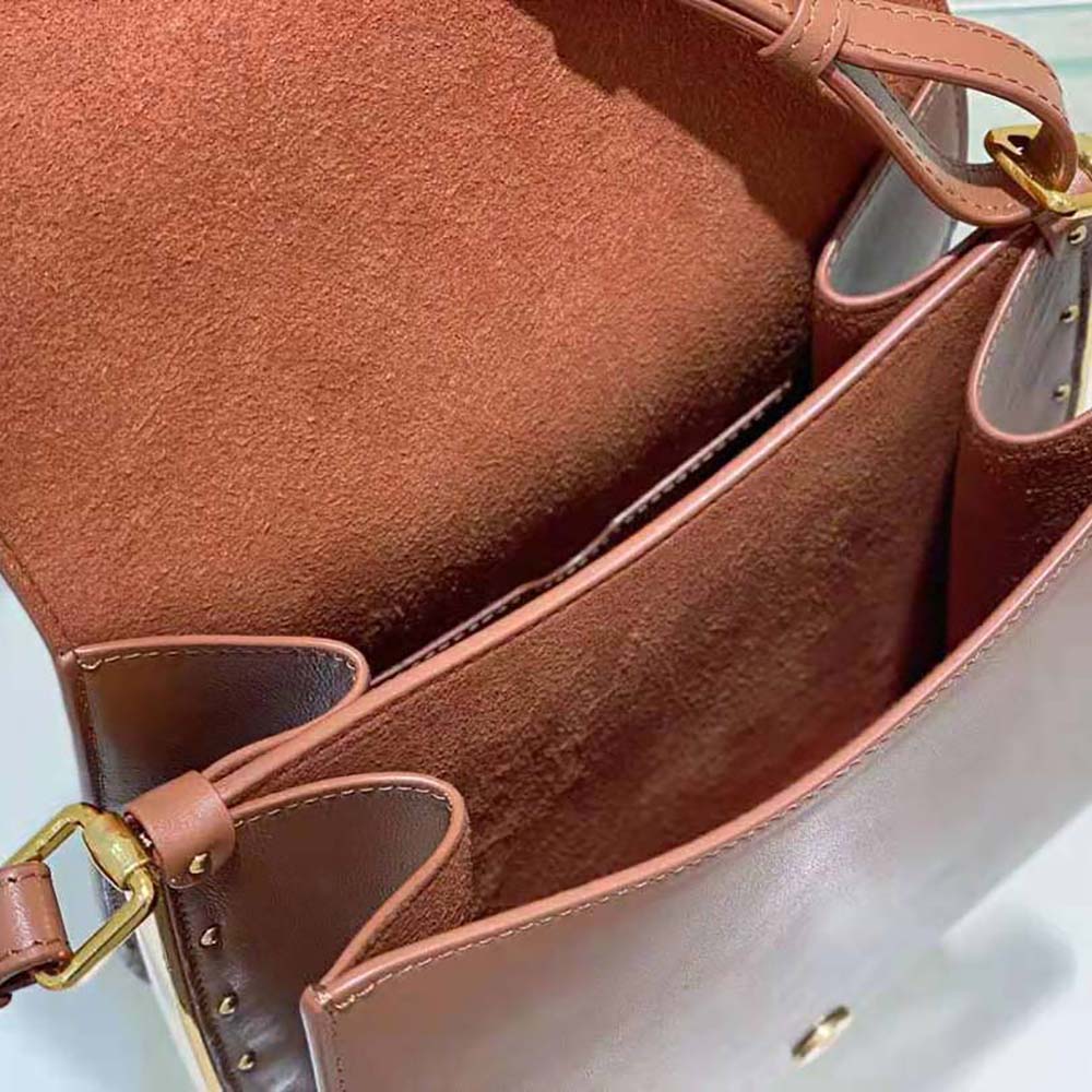 Dior Women Bobby Frame Bag Cognac-Colored Box Calfskin 9 Dior Women Bobby Frame Bag Cognac-Colored Box Calfskin - Image 9