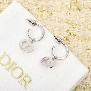 Clair D Lune Earrings Silver-Finish Metal and Silver-Tone Crystals