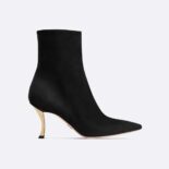 Dior Women D-Fame Heeled Ankle Boot Black Suede Calfskin