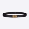 Dior Women D-Fence Belt Black Smooth Calfskin 30 MM