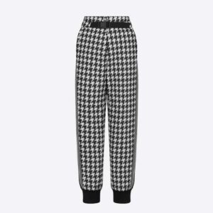 Dior Women DiorAlps Capsule Black and White Houndstooth Quilted Technical Fabric
