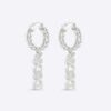 Dior Women Dio(r)evolution Earrings Silver-Finish Metal and Silver-Tone Crystals 10 Dior Women Dio(r)evolution Earrings Silver-Finish Metal and Silver-Tone Crystals
