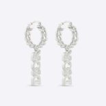 Dior Women Dio(r)evolution Earrings Silver-Finish Metal and Silver-Tone Crystals