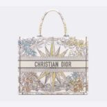 Dior Women Large Dior Book Tote White Multicolor Rêve D'Infini Embroidery