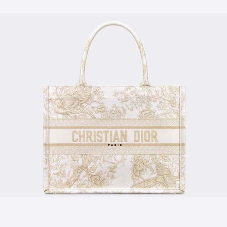 Dior Women Large Dior Book Tote White Multicolor Rêve D'Infini Embroidery