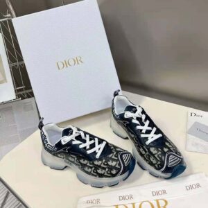 Dior Vibe Sneaker Deep Blue Dior Oblique Technical Fabric and Transparent  Rubber