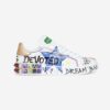 Dolce Gabbana D&G Unisex Calfskin Portofino Sneakers with Embroidery and Lettering-Purple
