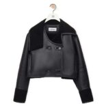 Loewe Women Deconstructed Jacket in Shearling-Black