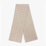 Fendi Women FF Scarf Dove Gray Cashmere Scarf