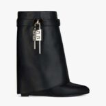Givenchy Women Shark Lock Ankle Boots in Leather-Black