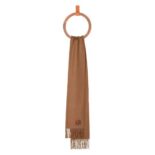 Loewe Women Anagram Scarf in Cashmere-Brown