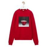 Loewe Women Ceramic Print Sweatshirt in Cotton-Red