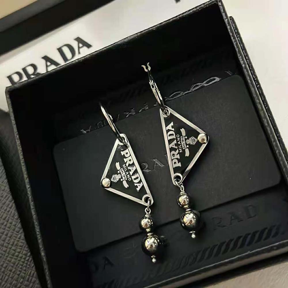 Prada Women Ball Smalto Jewels Pendant Earrings 4 Prada Women Ball Smalto Jewels Pendant Earrings - Image 4
