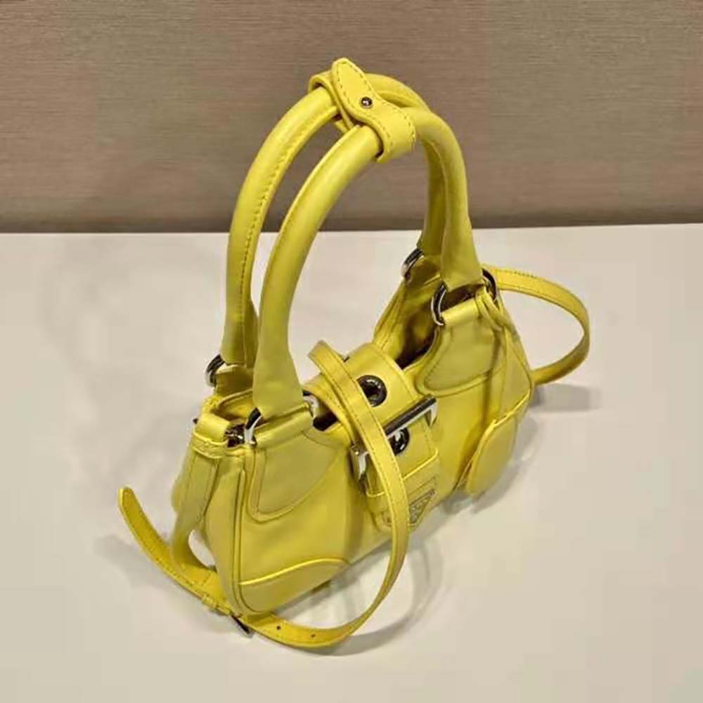 Sac à main en cuir Prada Moon Re-nylon - Prada - Women-bags handbag - Women  - SMETS