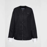 Prada Women Re-Nylon Blouson Jacket with Detachable Cuffs