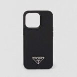 Prada Women Saffiano Leather iPhone 13 Pro Cover-Black