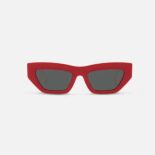 Versace Women 90s Vintage Logo Cat-Eye Sunglasses-Red