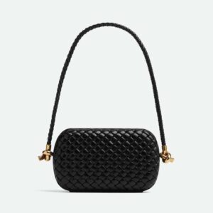 Bottega Veneta Women Knot Minaudiere On Strap-Black