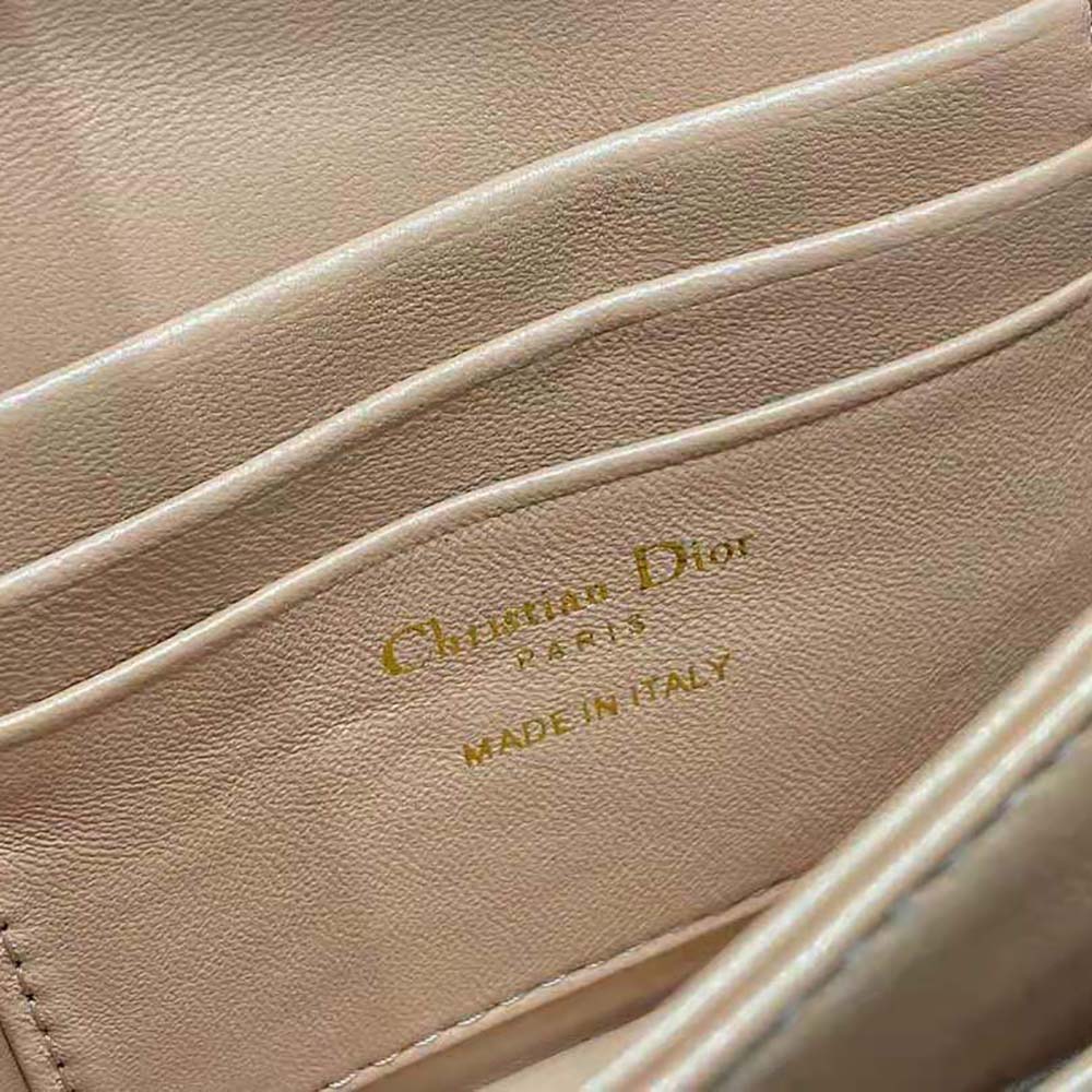 Dior - Lady Dior Pouch Rose des Vents Cannage Lambskin - Women