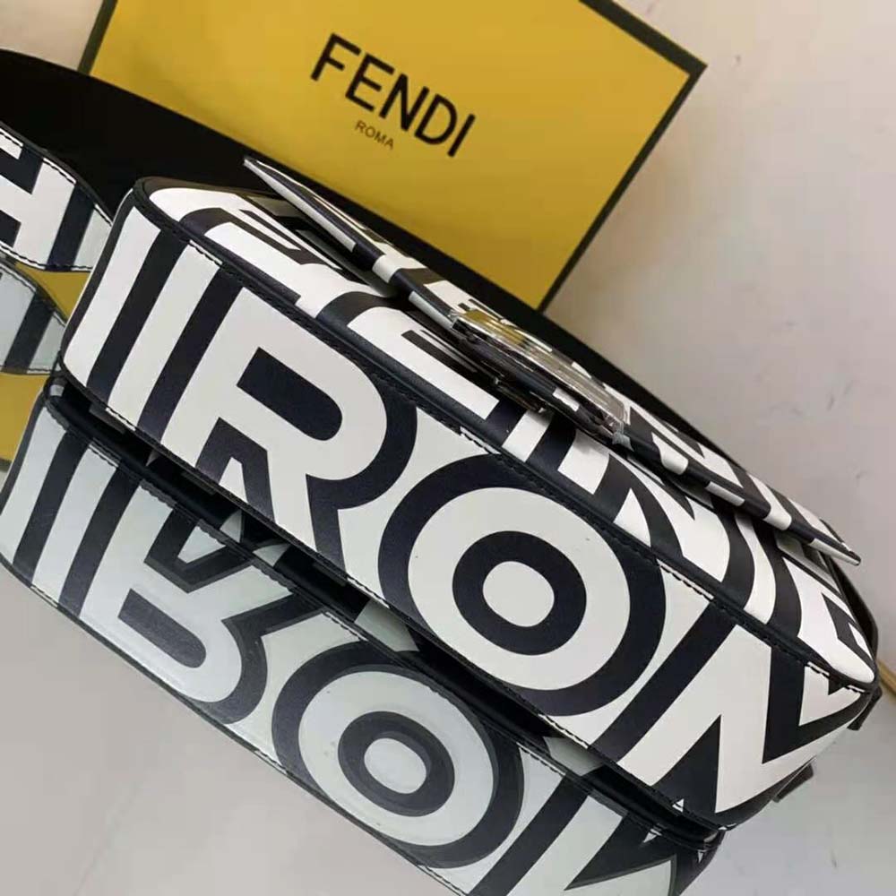 Fendi Women Baguette Two-Tone Leather Fendi Roma Capsule Bag 7 Fendi Women Baguette Two-Tone Leather Fendi Roma Capsule Bag - Image 7