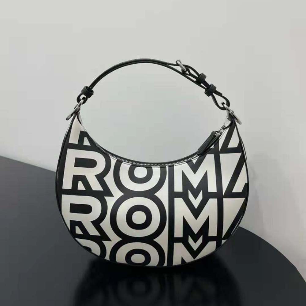 Fendi Women Fendigraphy Small Two-Tone Printed Leather Fendi Roma Capsule Bag 3 Fendi Women Fendigraphy Small Two-Tone Printed Leather Fendi Roma Capsule Bag - Image 3