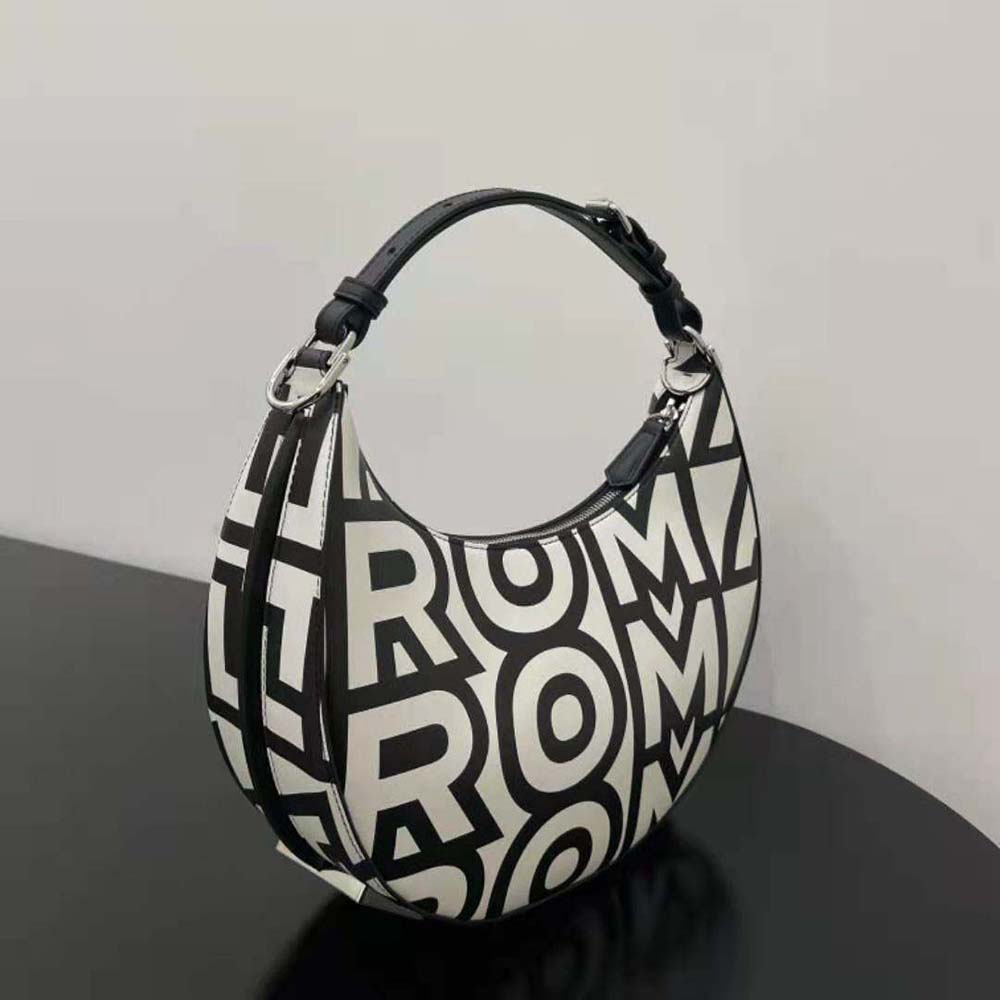 Fendi Women Fendigraphy Small Two-Tone Printed Leather Fendi Roma Capsule Bag 4 Fendi Women Fendigraphy Small Two-Tone Printed Leather Fendi Roma Capsule Bag - Image 4
