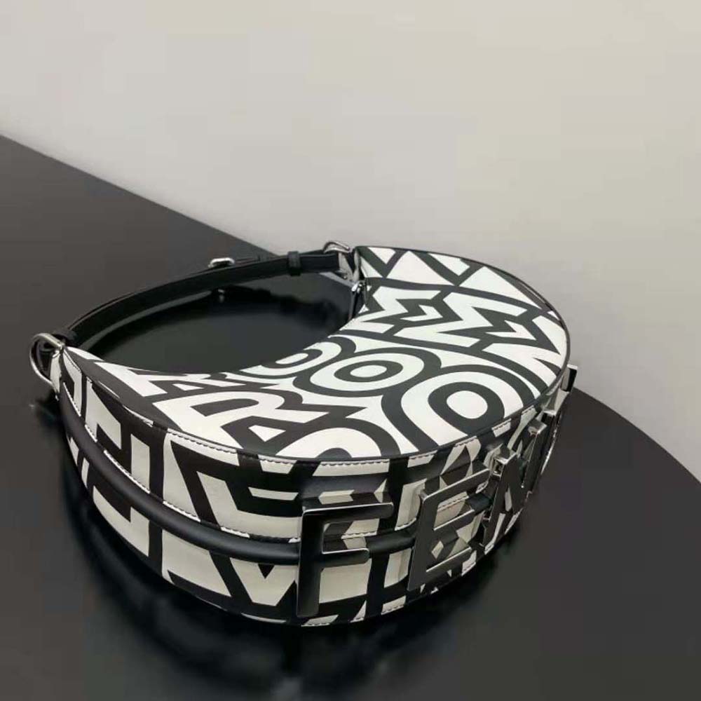 Fendi Women Fendigraphy Small Two-Tone Printed Leather Fendi Roma Capsule Bag 5 Fendi Women Fendigraphy Small Two-Tone Printed Leather Fendi Roma Capsule Bag - Image 5