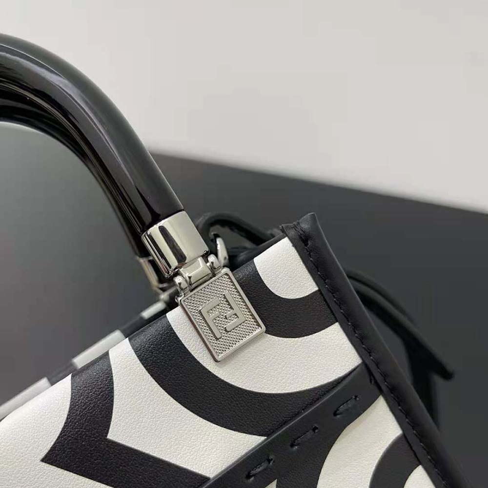 Fendi Women Mini Sunshine Shopper Two-Tone Printed Lleather Fendi Roma Capsule Mini-Bag 7 Fendi Women Mini Sunshine Shopper Two-Tone Printed Lleather Fendi Roma Capsule Mini-Bag - Image 7