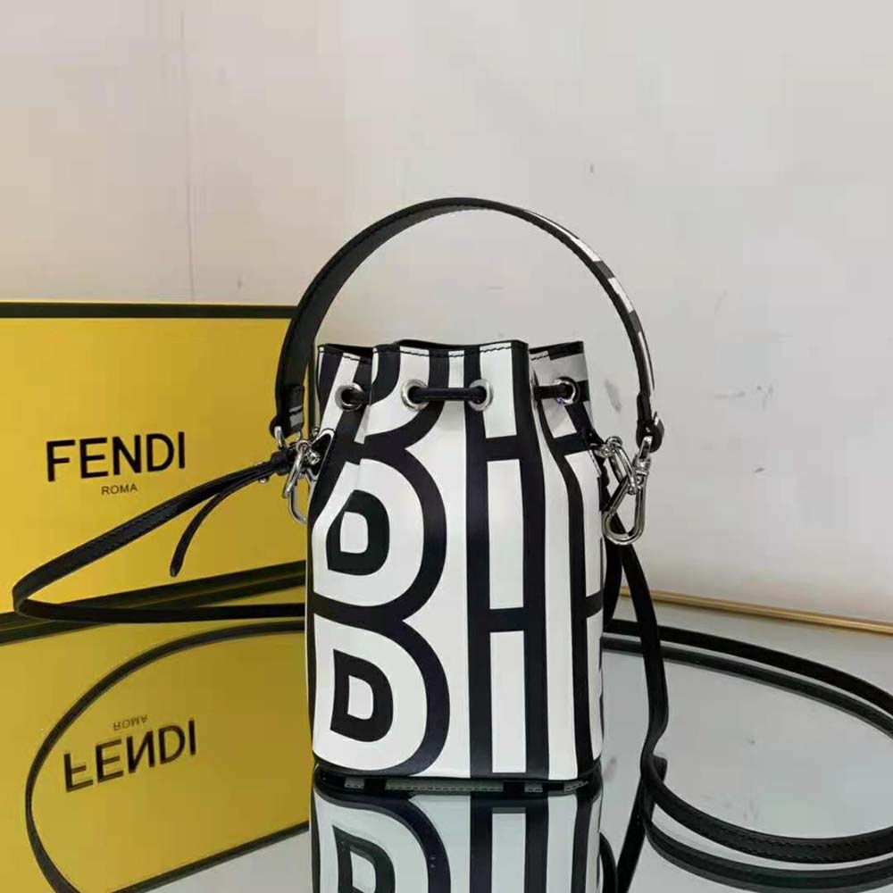 Fendi Women Mon Tresor Two-Tone Printed Leather Fendi Roma Capsule Mini-Bag 3 Fendi Women Mon Tresor Two-Tone Printed Leather Fendi Roma Capsule Mini-Bag - Image 3