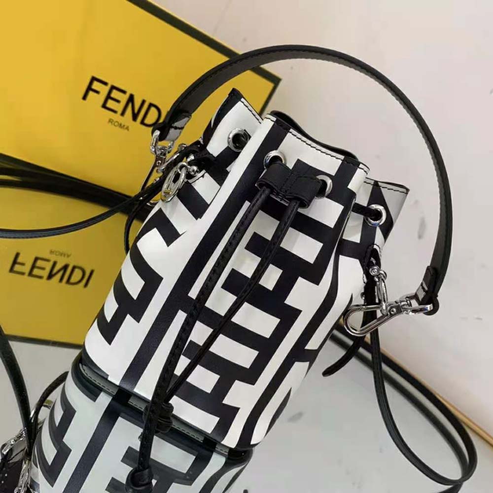 Fendi Women Mon Tresor Two-Tone Printed Leather Fendi Roma Capsule Mini-Bag 6 Fendi Women Mon Tresor Two-Tone Printed Leather Fendi Roma Capsule Mini-Bag - Image 6