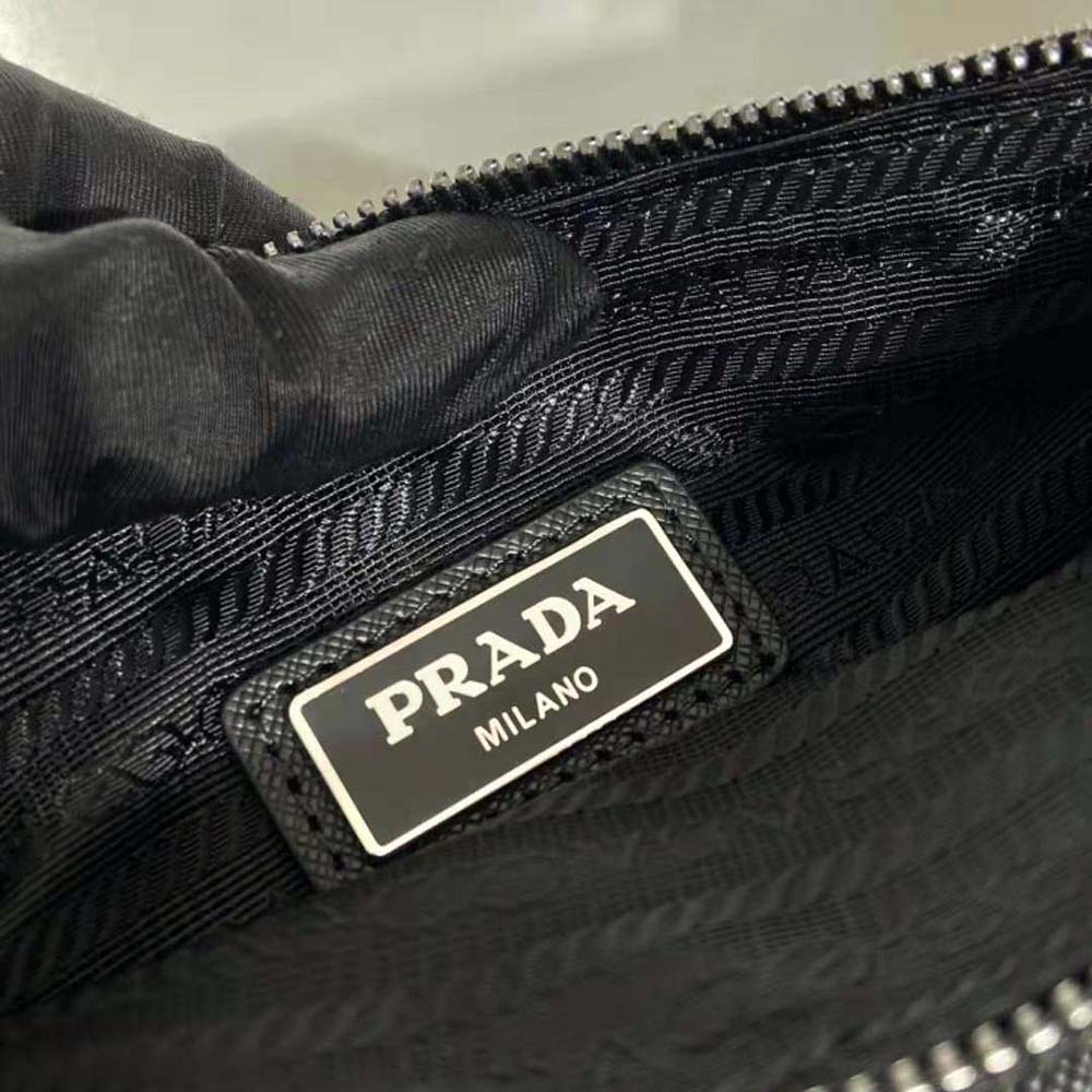 Prada Men Re-Nylon and Saffiano Leather Shoulder Bag-Black 7 Prada Men Re-Nylon and Saffiano Leather Shoulder Bag-Black - Image 7