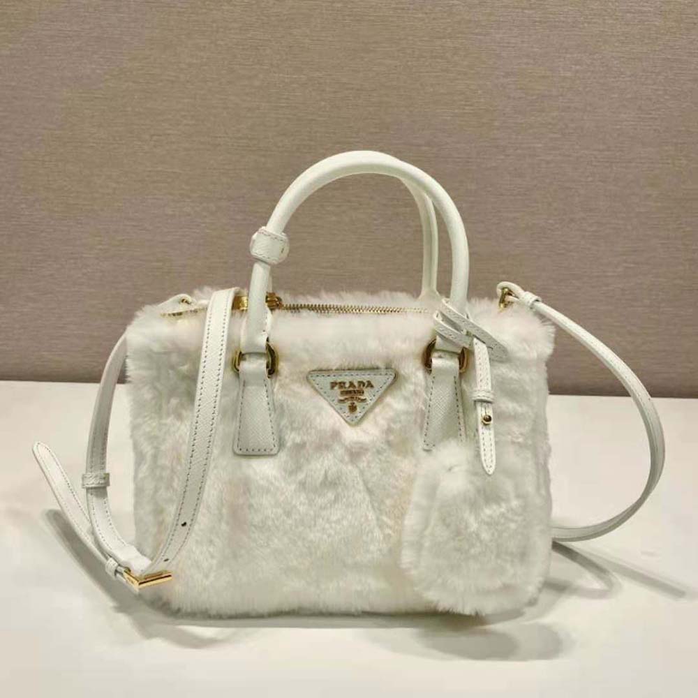 Prada Galleria shearling mini-bag