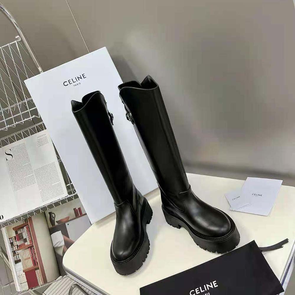 Celine Women Bulky Buckled High Boot in Calfskin 3 Celine Women Bulky Buckled High Boot in Calfskin - Image 3