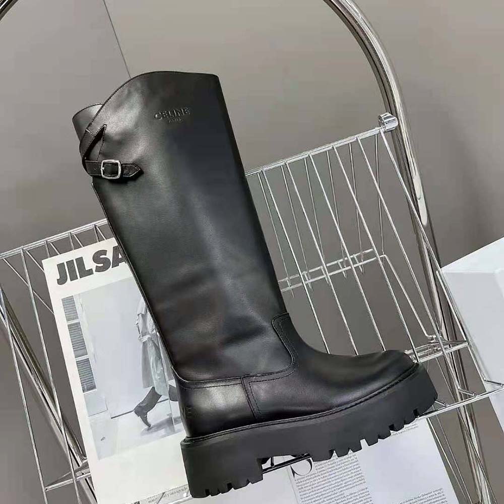 Celine Women Bulky Buckled High Boot in Calfskin 6 Celine Women Bulky Buckled High Boot in Calfskin - Image 6