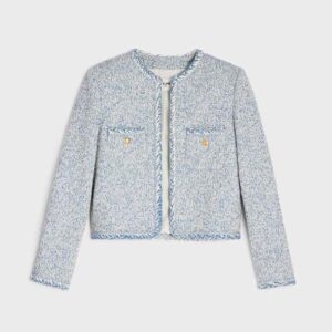 Celine Women Cardigan Jacket in Wool Natté