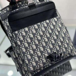 Dior - Safari Backpack Beige and Black Dior Oblique Jacquard - Men